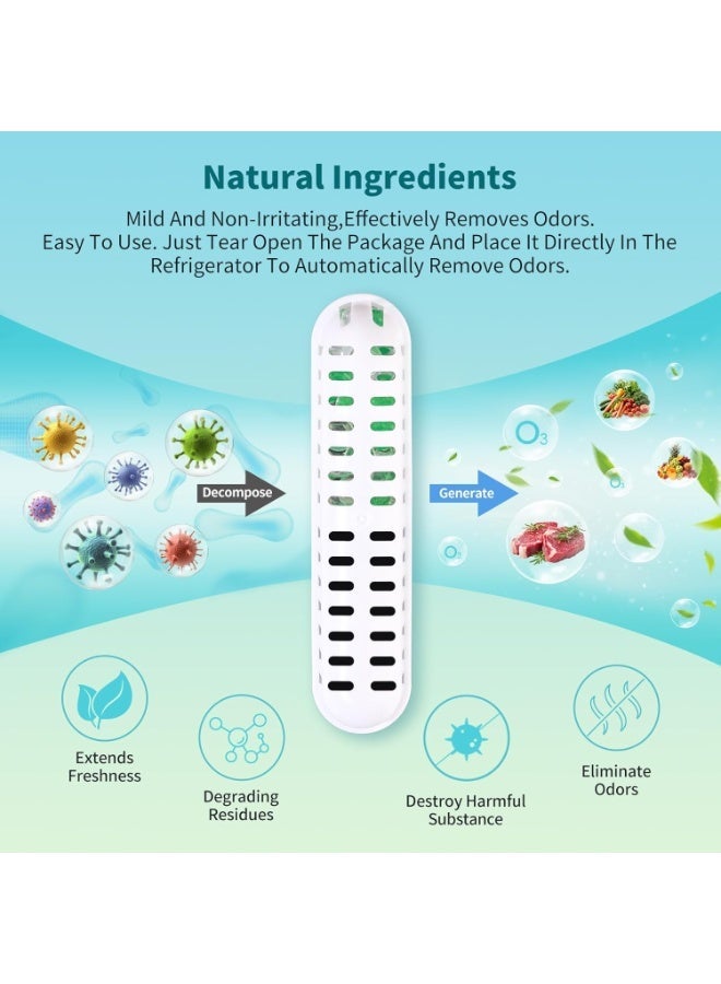 HUANXIN HOME 2PCS Refrigerator Deodorizer and Refrigerator Deodorizer Refrigerator Freezer Deodorizer, Household Sterilization and Deodorization are More Effective Than Baking Soda. Plant Formula is Safe, Non-toxic and Compact Design (Peach Flavor and White Tea Flavor) - Image 3